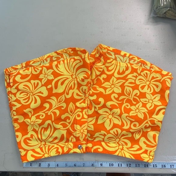 Steve & Barrys Swimwear Women's Boy Shorts Size Small Microfiber Orange - Picture 9 of 11